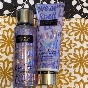 Love Spell VS Shimmer Spray and Lotion
